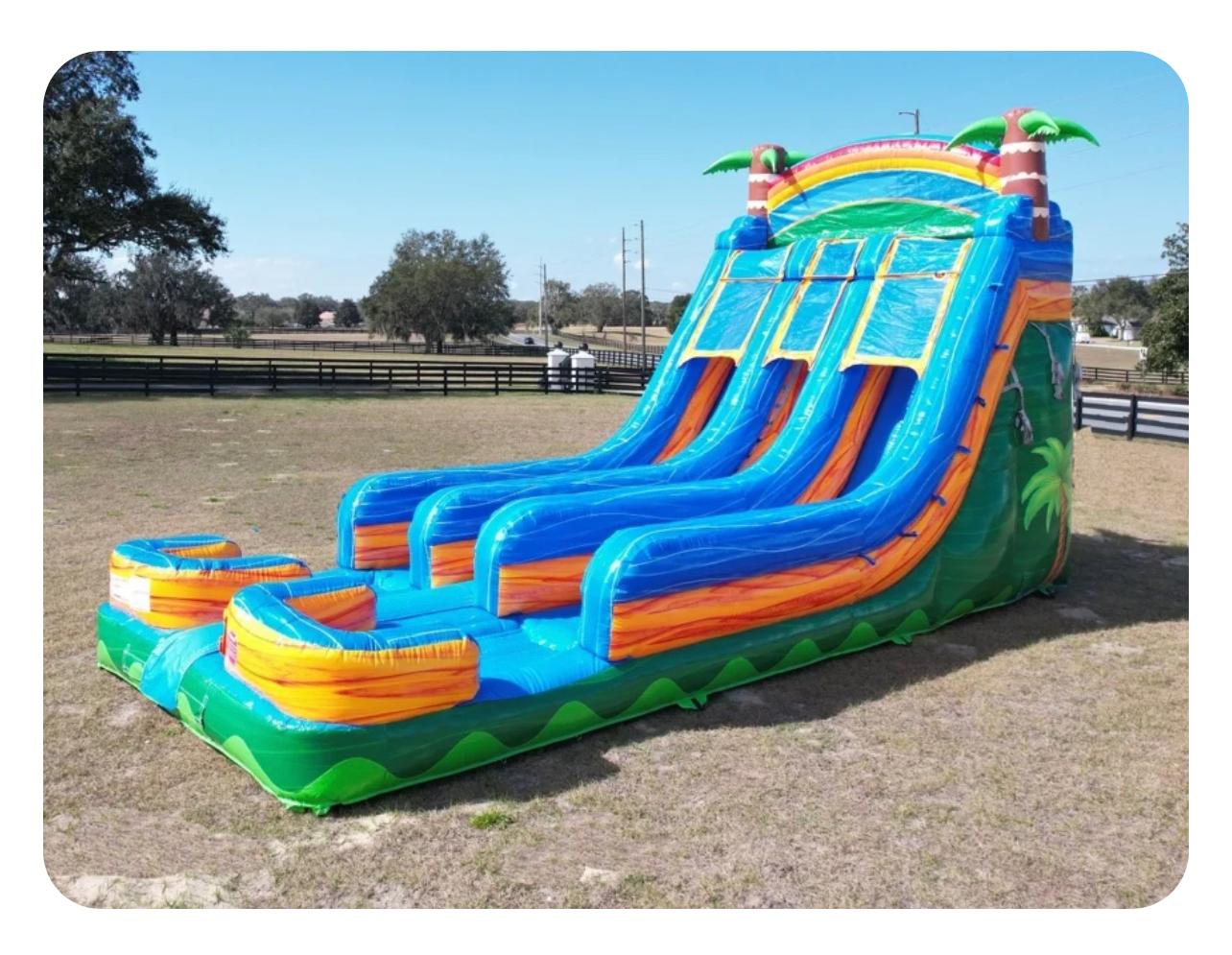 TROPICAL DOUBLE SPLASH WET - Inflatable Hire in Arkansas | HAPPY ...