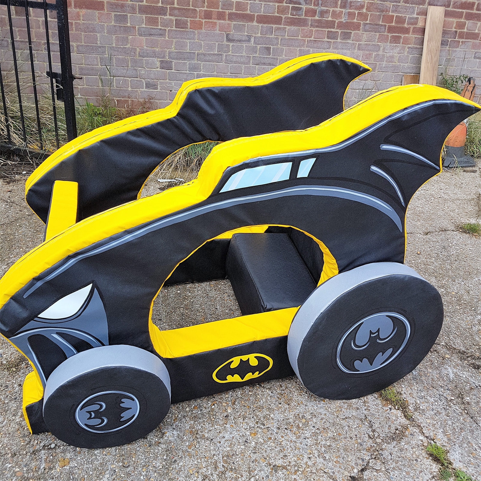 H-Builda Batmobile for Super Heroes - Bouncy Castle, Softplay and Mascot  Hire in Dagenham, Enfield, Ilford, Wanstead, Chingford, Romford, Chadwell  Heath & London