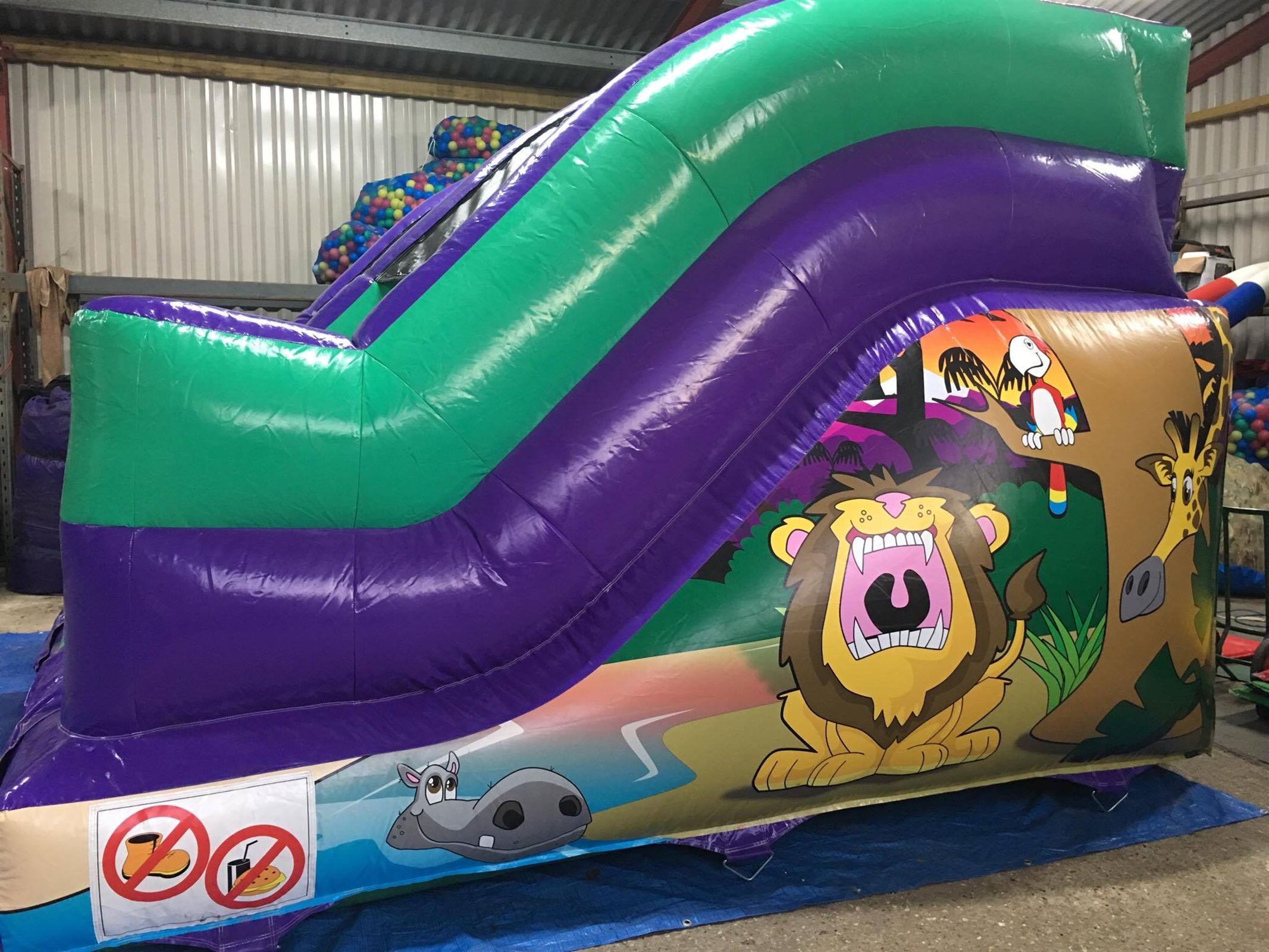 jungle-themed-small-fun-slide-14ft-w-x-13ft-l-north-east-bouncy