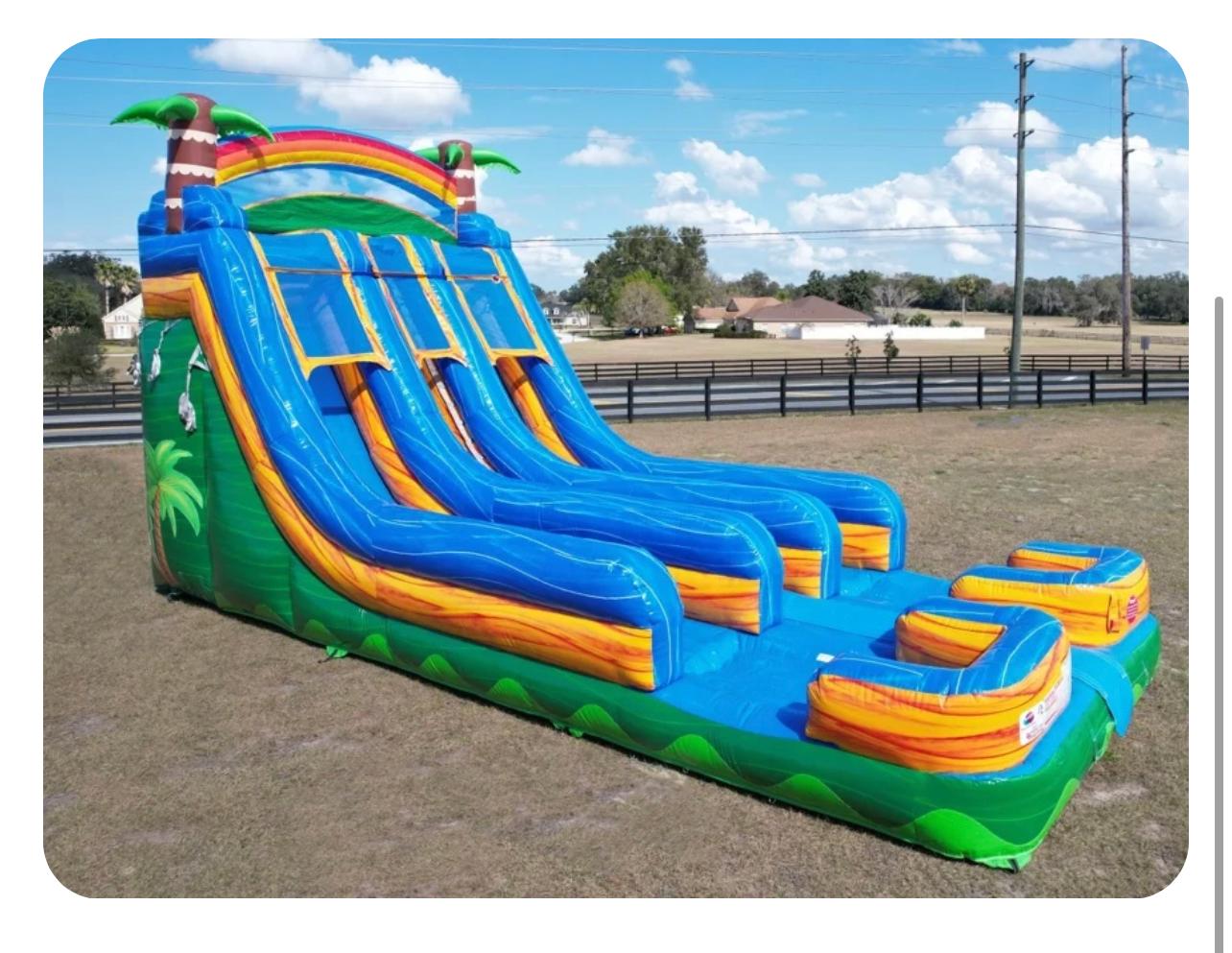 TROPICAL DOUBLE SPLASH WET - Inflatable Hire in Arkansas | HAPPY ...