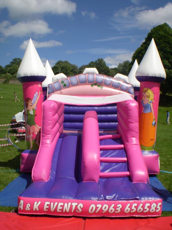 bouncy castle with slide to hire