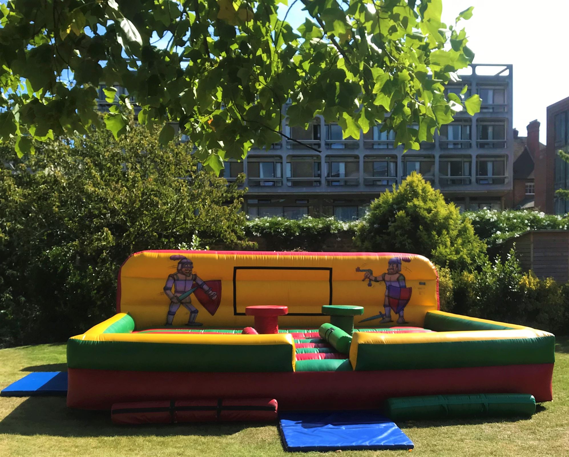 Large Inflatable Gladiator Bouncy Castle Hire in Bedford, Milton