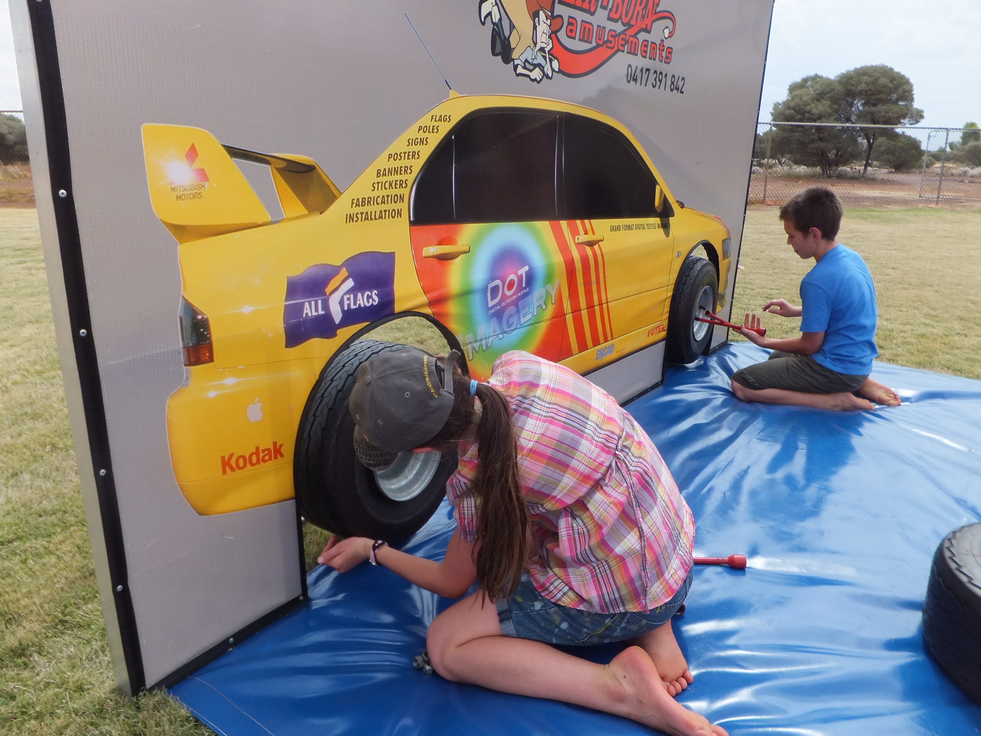 Pit Crew Challenge Amusement Ride Hire in Perth