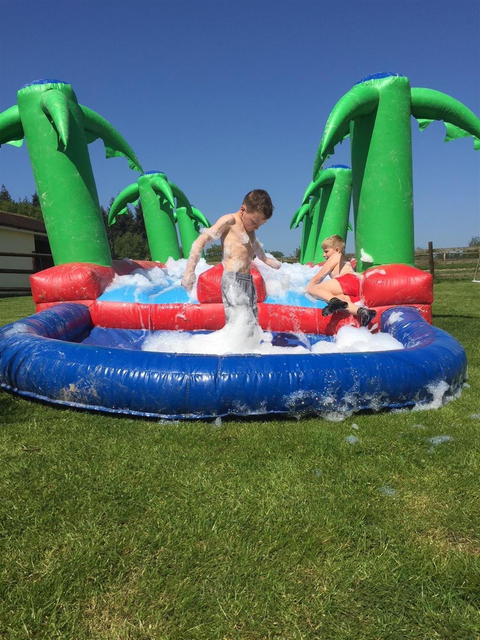 waterslide bouncy castle