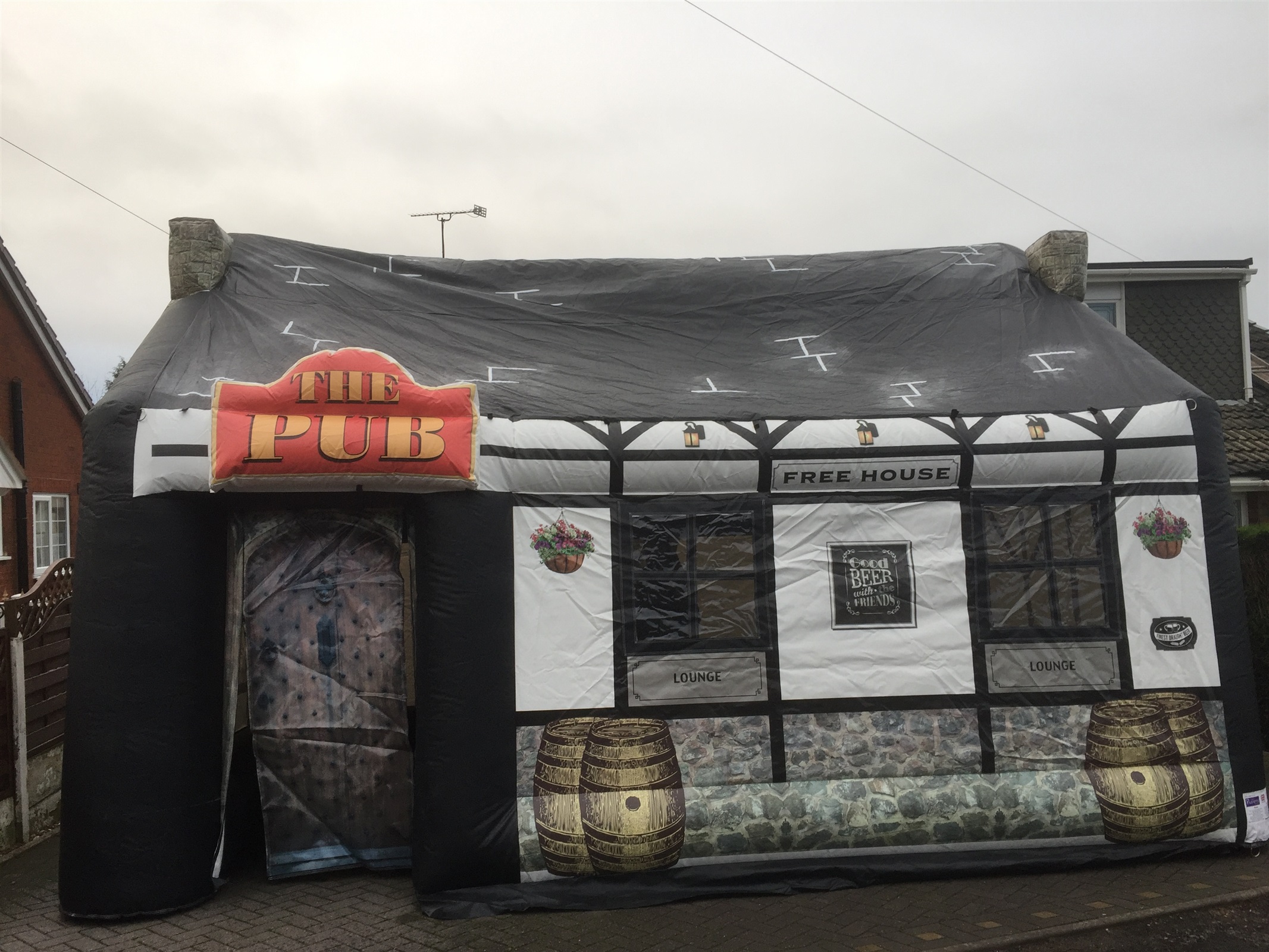 inflatable pub inside