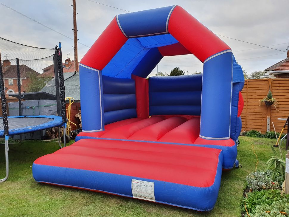 Blue and Red Bouncy castle