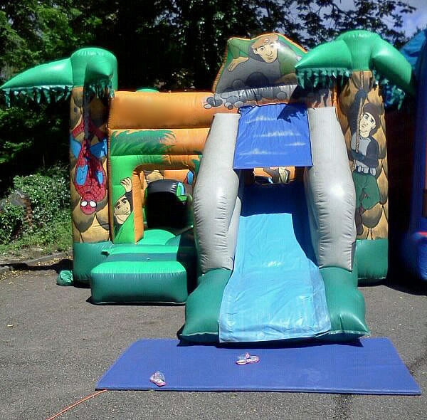 bouncy castle with slide to hire