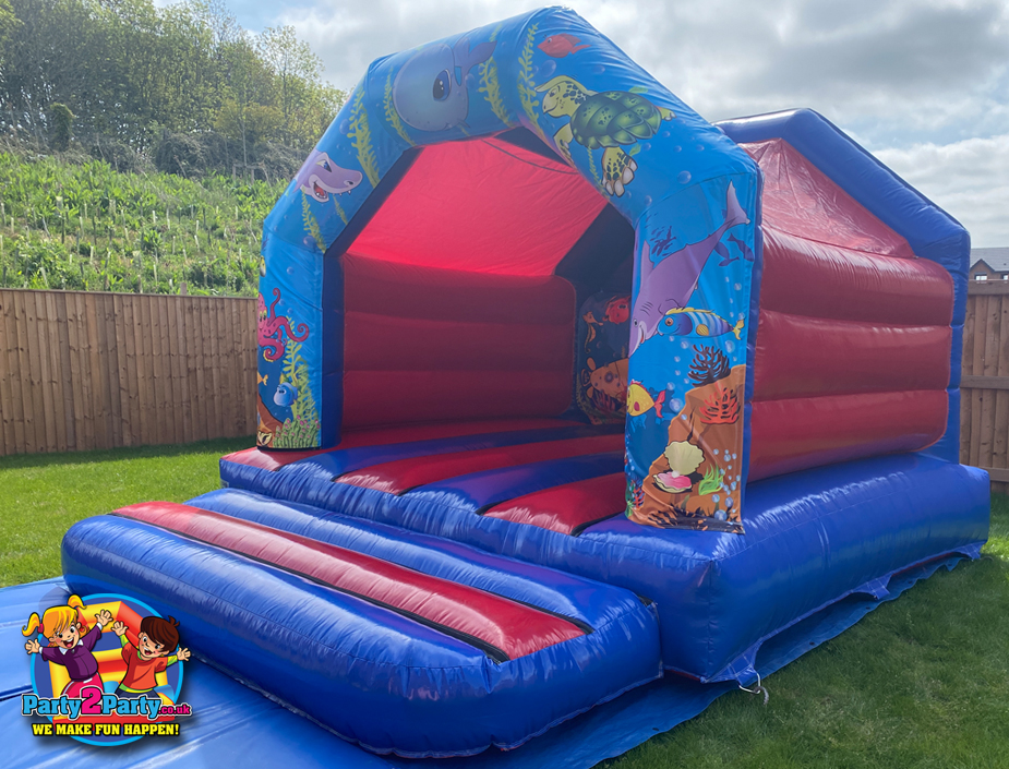 UNDER THE SEA BOUNCY CASTLE WITH BLUETOOTH SPEAKER AND DISCO LIGHT