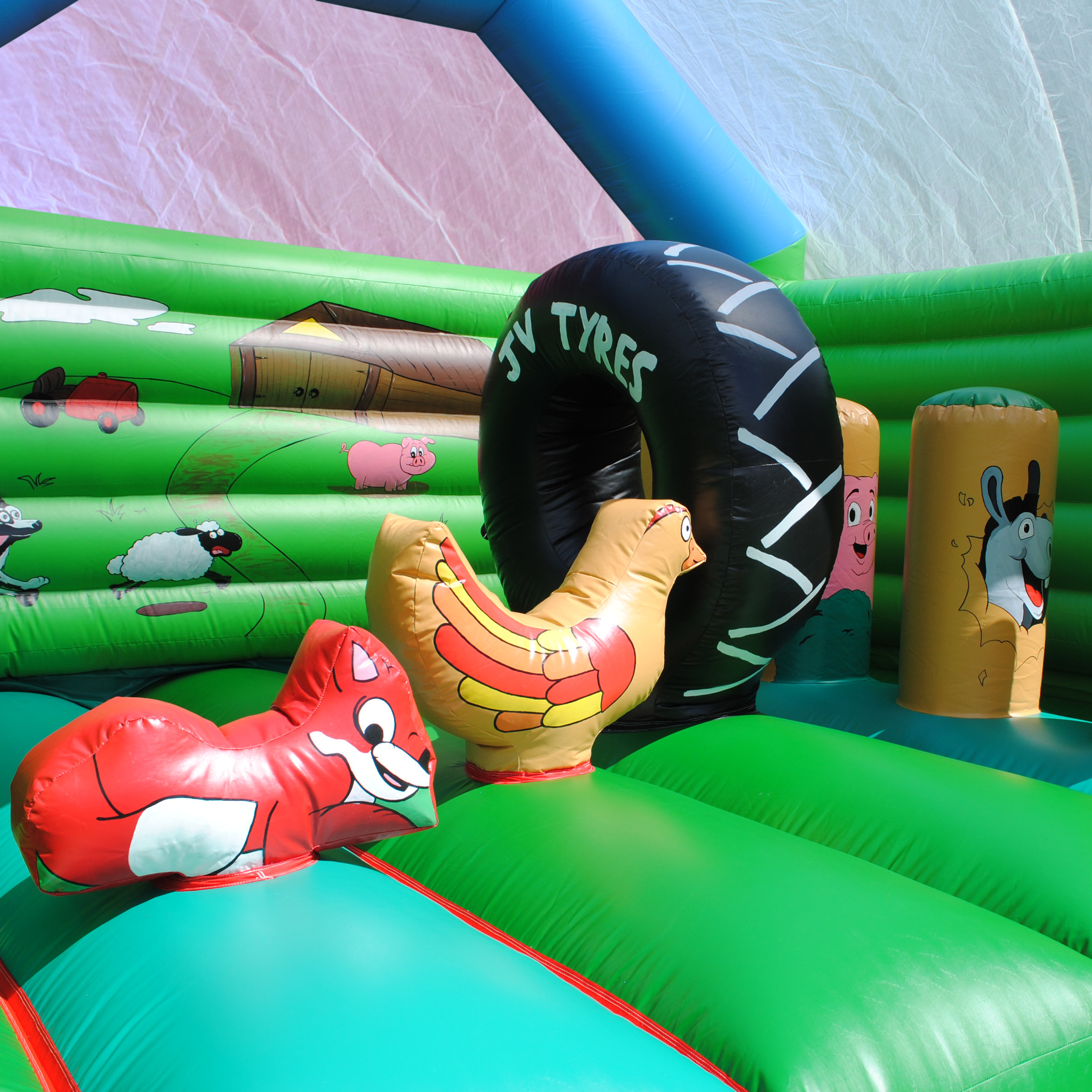 18 x 18ft Farmyard Activity Bouncy Castle Best JV Bouncy Castle Hire