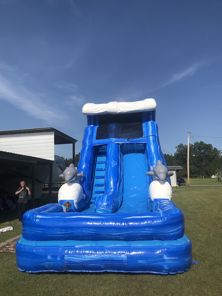 18 Ft Dolphin Slide Best Hire service in florida Rip Roaring Rentals