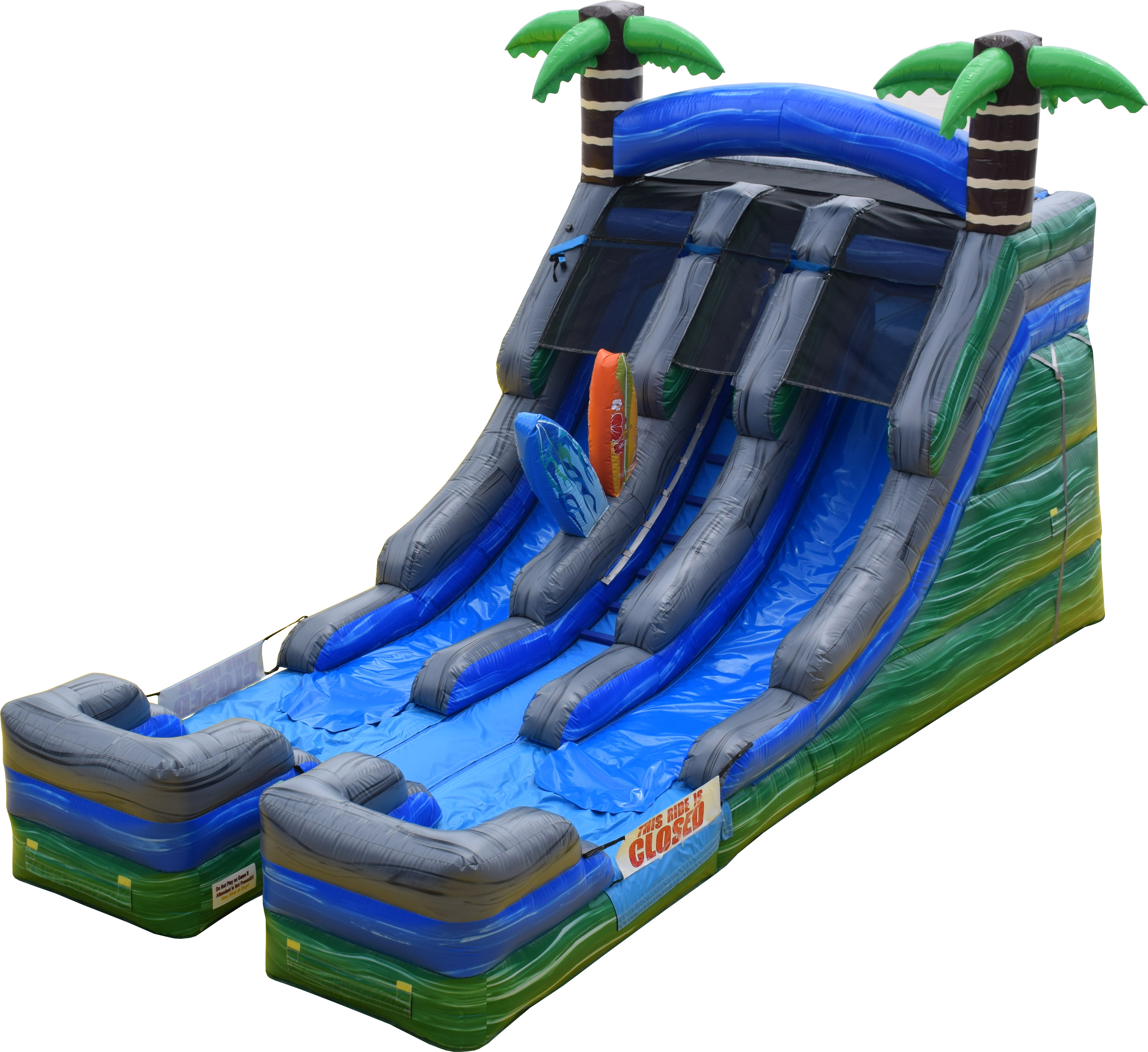 18 Foot Double Lane Surf's Up Water Slide Water slide and Bounce