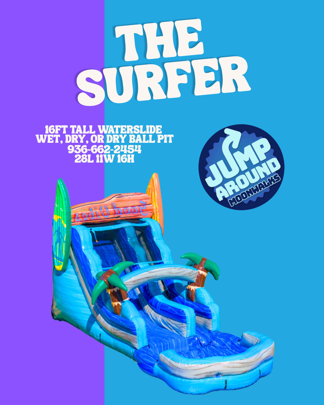 INFLATABLES - (G) The Surfer - Voted Best Party Rentals | Huntsville Tx ...