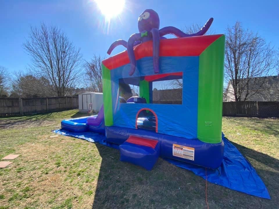 Octopus Bounce House Waterslide Combo Best Party & Event Rentals service in North Aurora