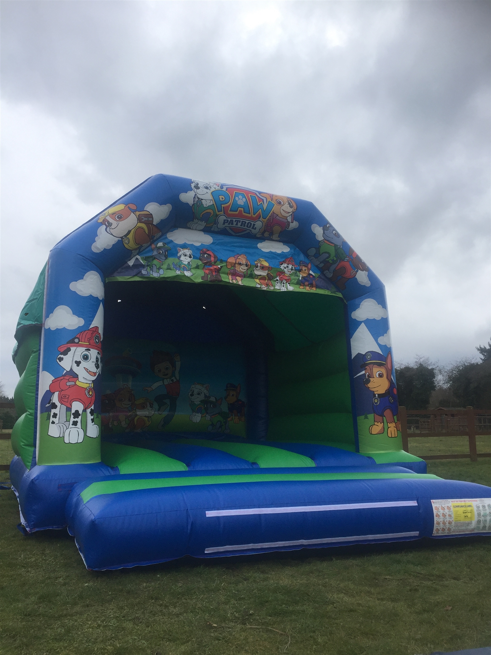 paw patrol bouncy castle