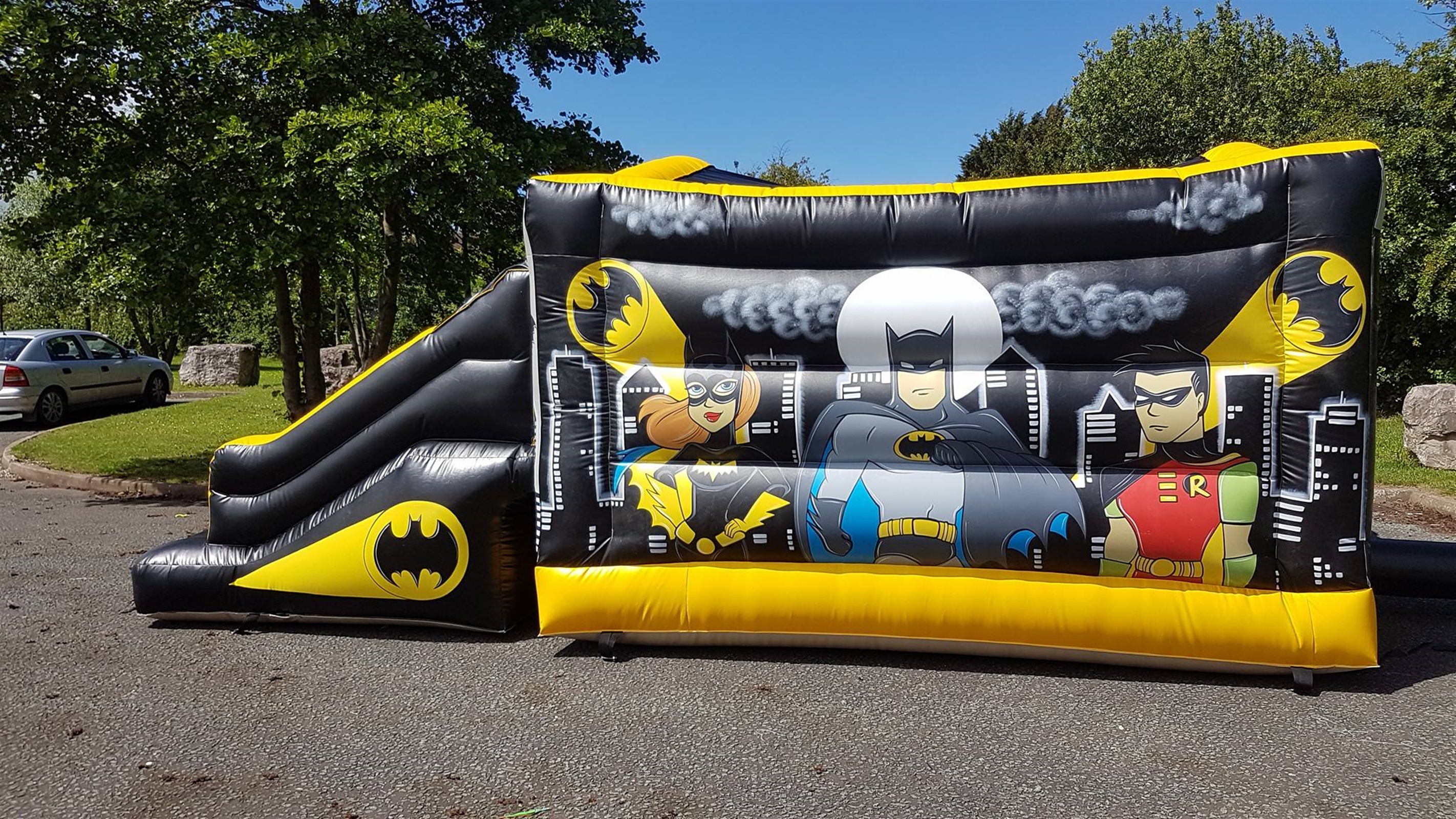 The Bat Cave Bouncy Castle/Slide Combo for hire in Tameside Stockport  Oldham £95 - Bouncy Castle Hire in Tameside, Stockport, Ashton, Oldham,  Manchester, Dukinfield, Hyde, Stalybridge,