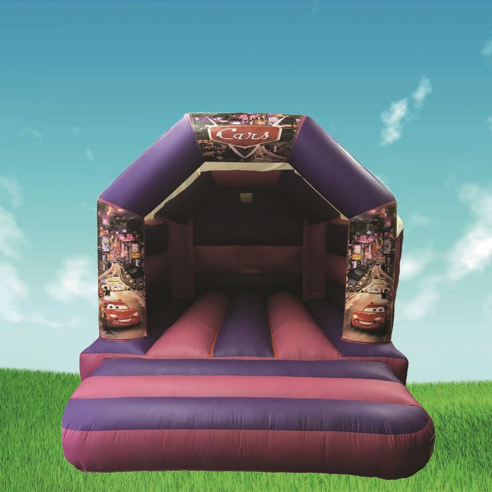 pink and purple bouncy castle