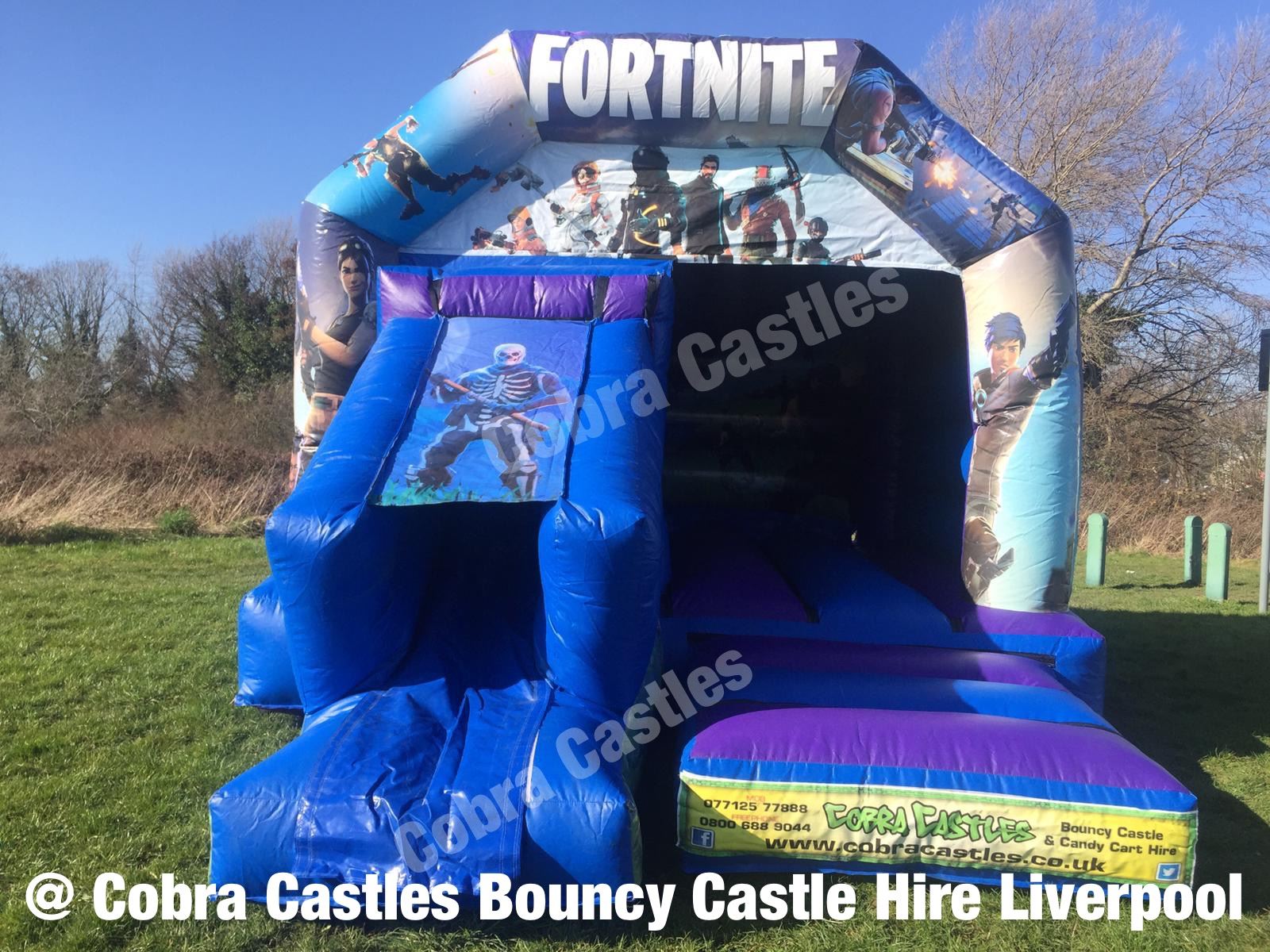 fortnite slide bouncer 12ft x 17 bouncy castle hire in liverpool widnes wirral st helens merseyside - fortnite bouncy castle liverpool