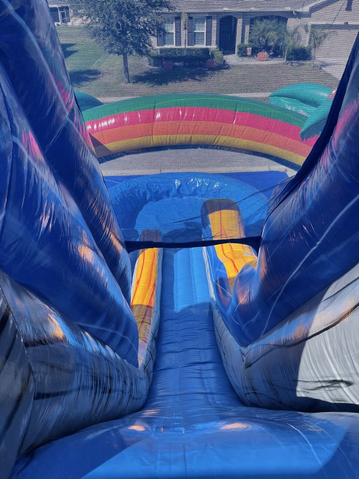 18ft Tiki Plunge Double Lane Deep Pool Best Waterslides, Bounce House