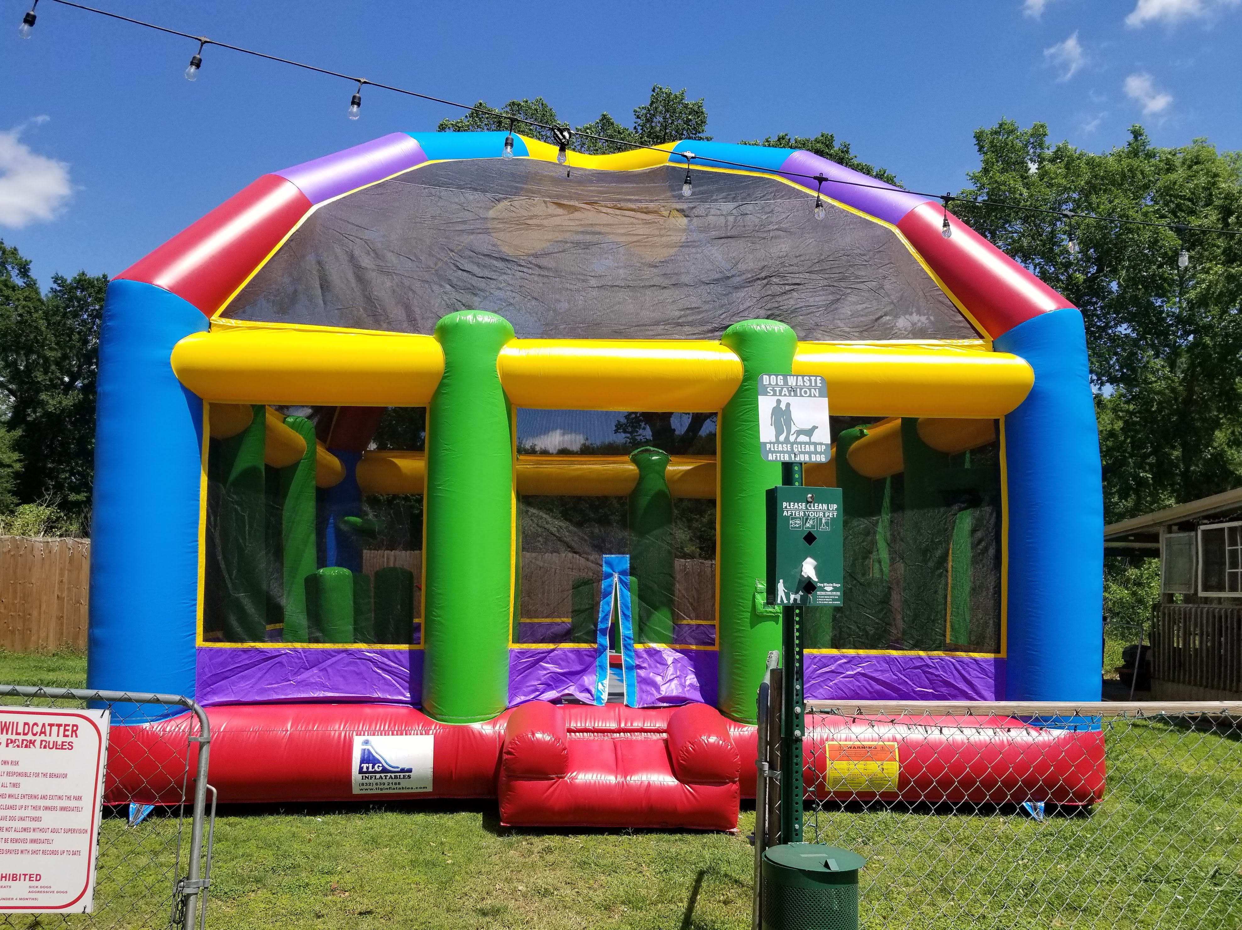 bounce house with slides