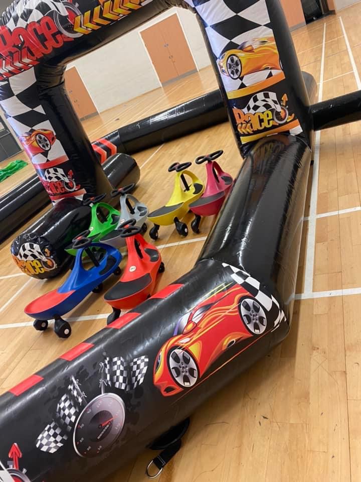 Didi Car Race Track with 6 Didi Cars 15ft x 20ft Bouncy Castle Hire in Aylesbury, Buckinghamshire