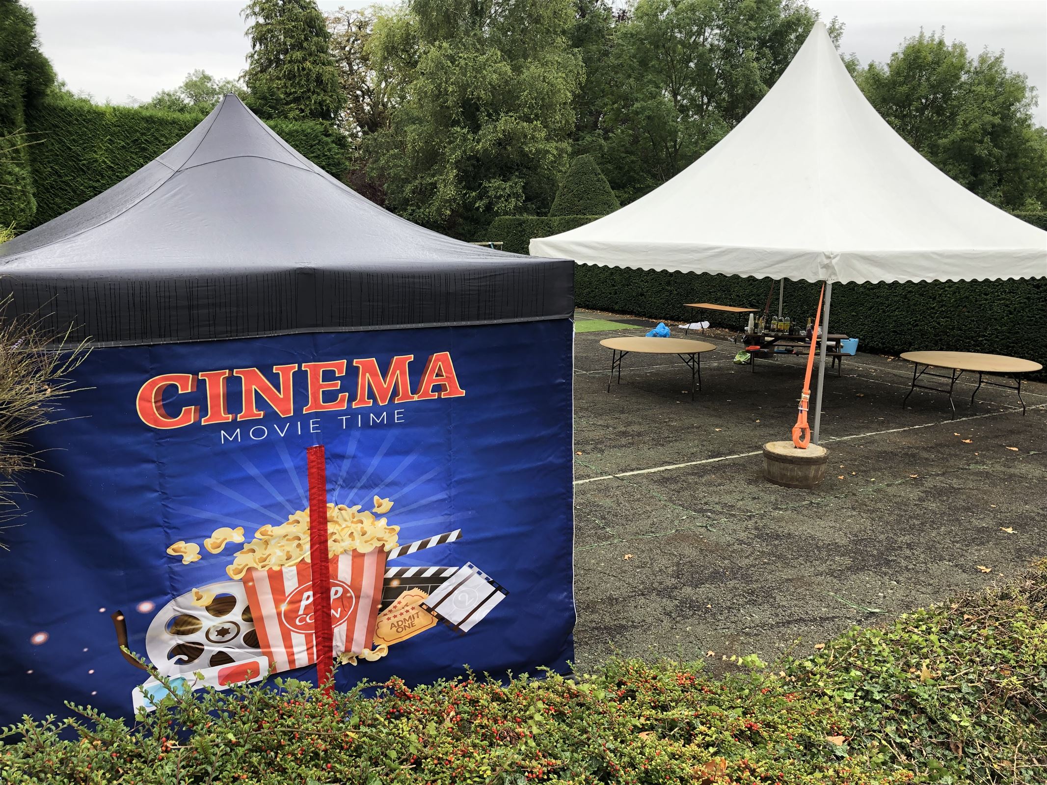 Cinema Party Tent (SMALL) includes Overnight Hire Hot Tub and Hot Tub Cinema Hire in