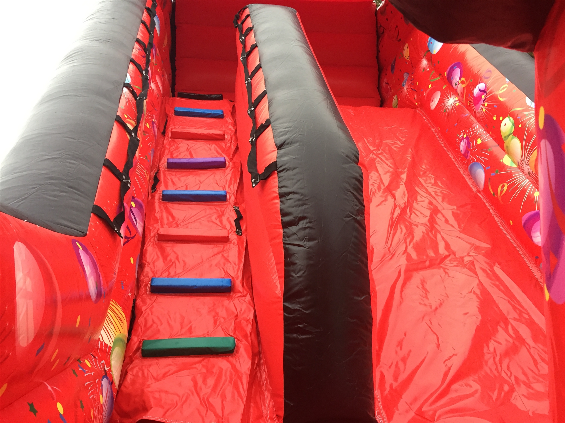 Mega Slide Red Party Balloons 12ft x 20ft x 16 Best Bouncy Castle