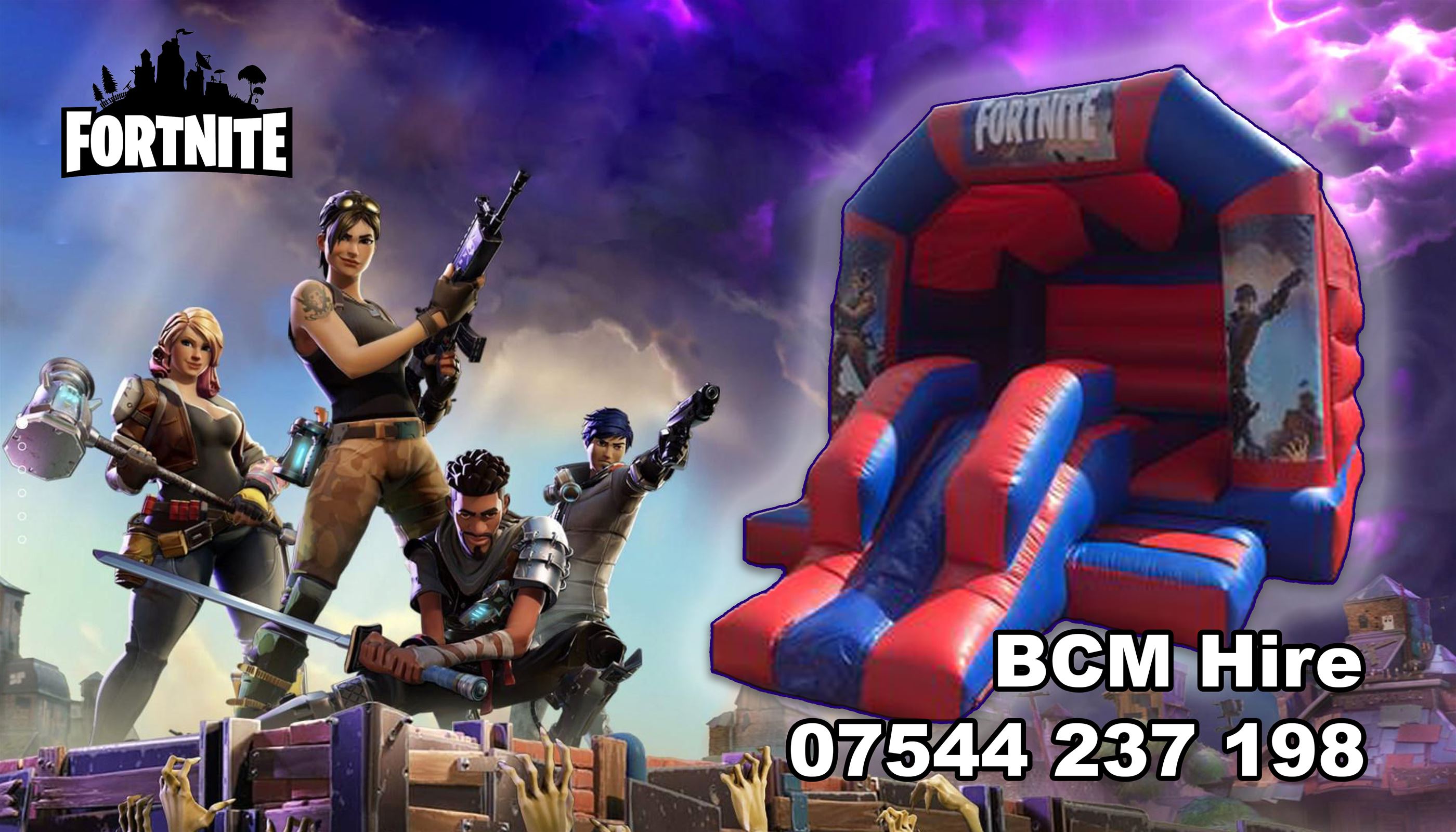 Fortnite bouncy castle hire