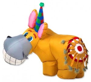 Inflatable store donkey bouncer