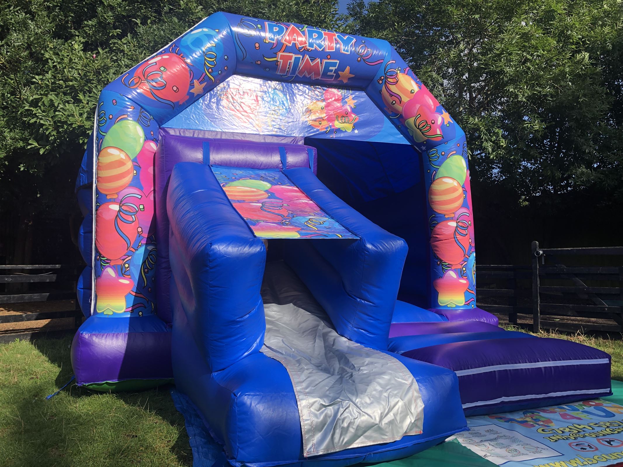 Party Time Bouncy Castle and Slide Combo 15f x 18ft Party Equipment Hire in Buckinghamshire