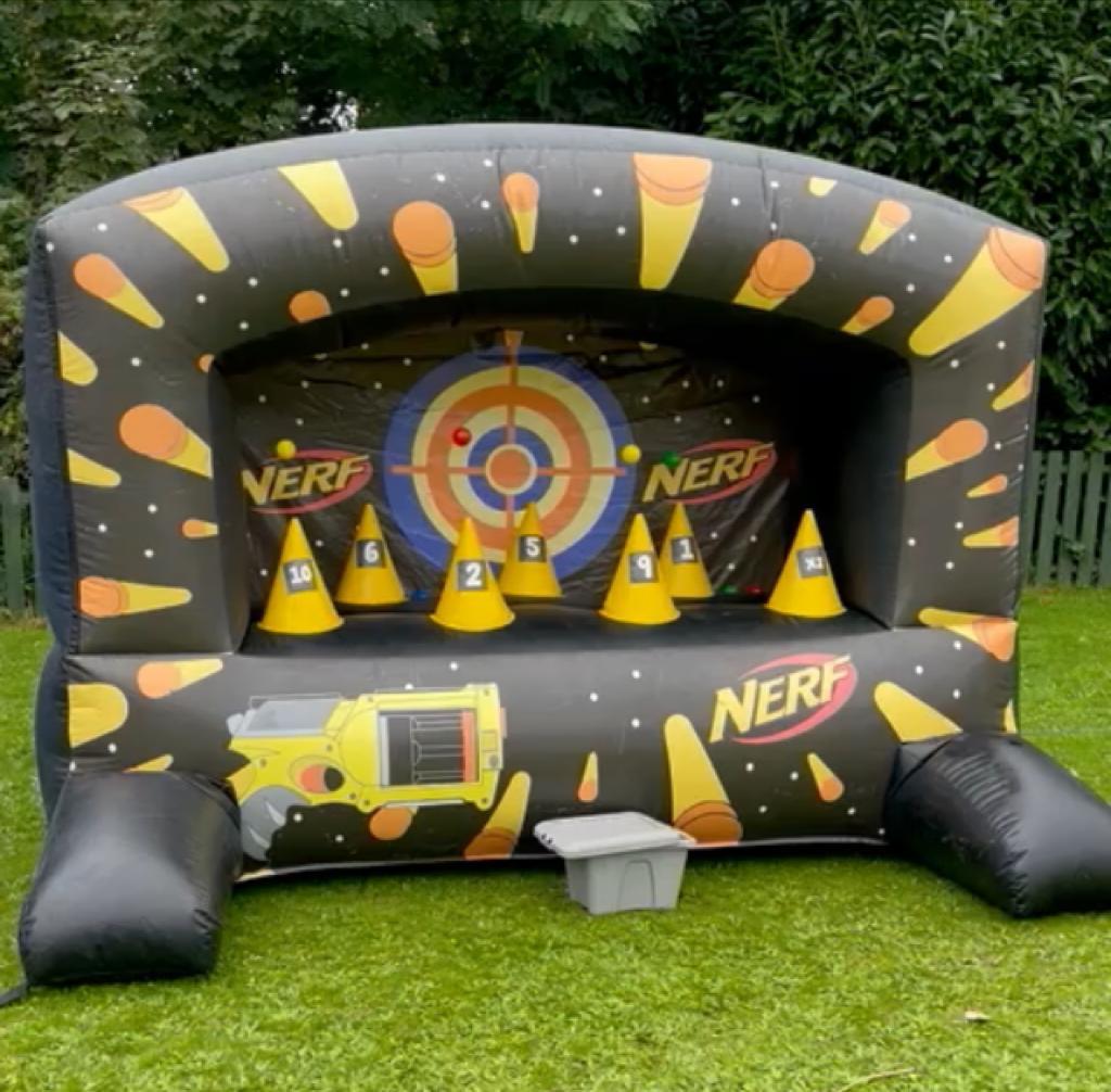 Nerf shoot out Best Bouncy Castle Hire service in Liverpool Inflatimates