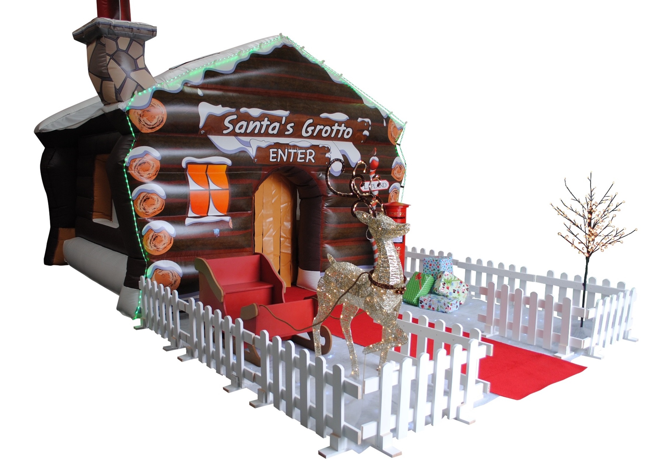 Santa's Grotto Inflatable Best JV Bouncy Castle Hire Basingstoke & Inflatable Slide Rental