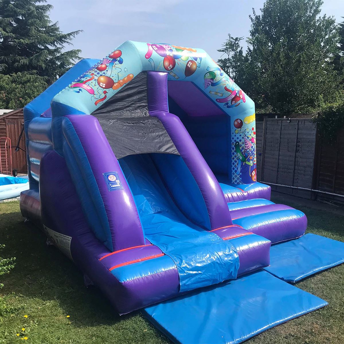 bouncy castle disco dome with slide