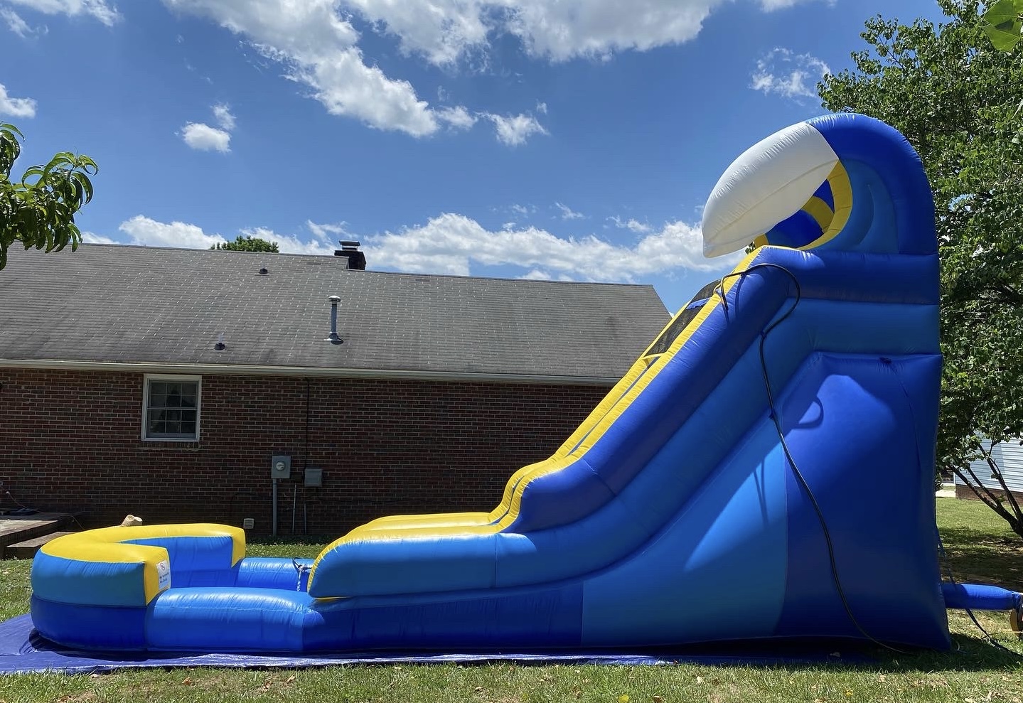 Blue Tsunami Waterslide Bounce House and Waterslide Rentals in Gray