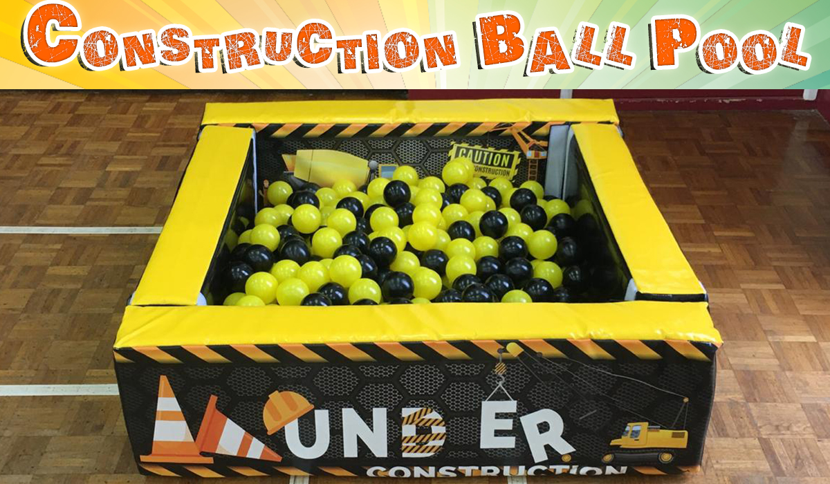 Construction Ball Pool Inflatable, Bouncy Castle, Entertainment