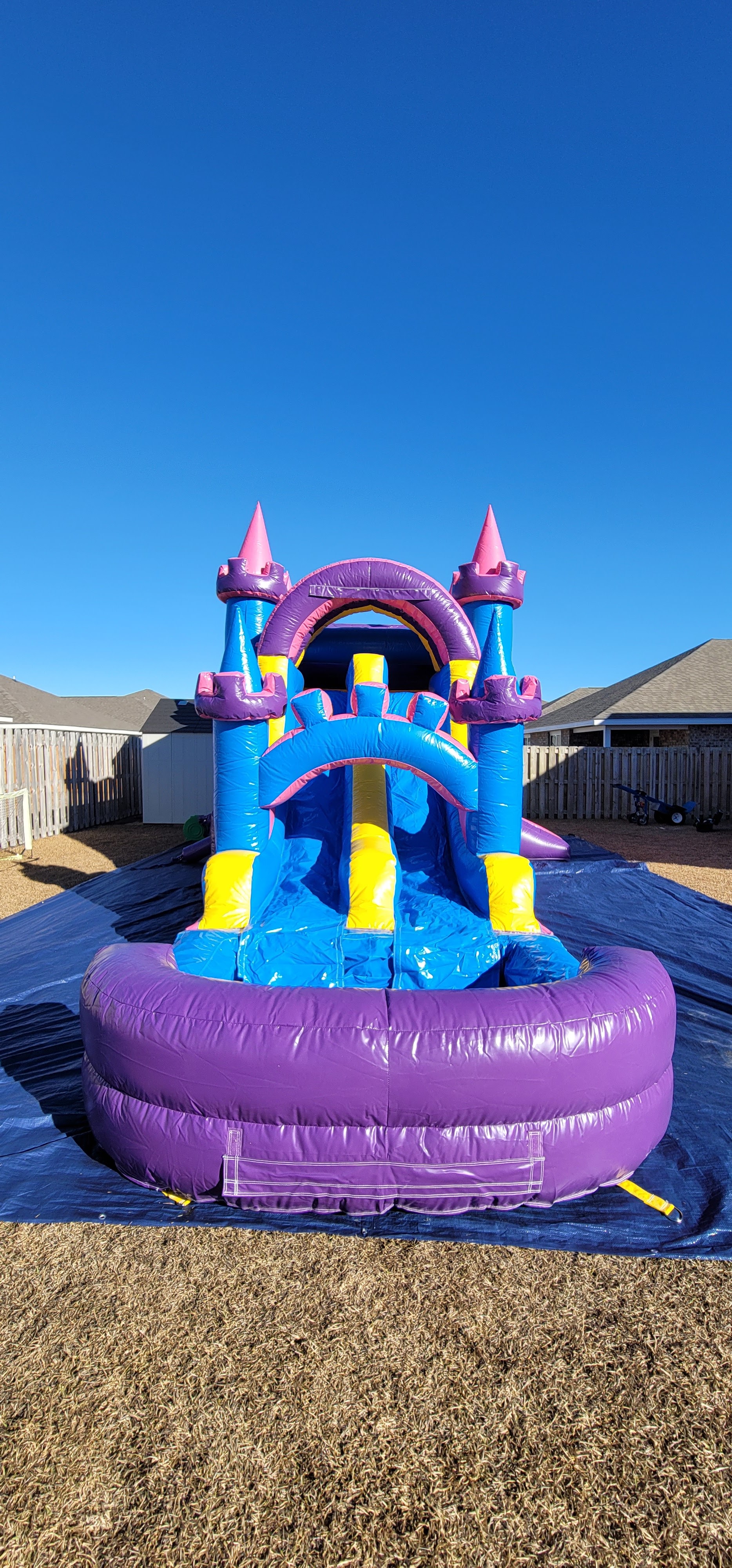 Princess Palace Dual Slide Combo (WET) - Bounce House Hire in FL 