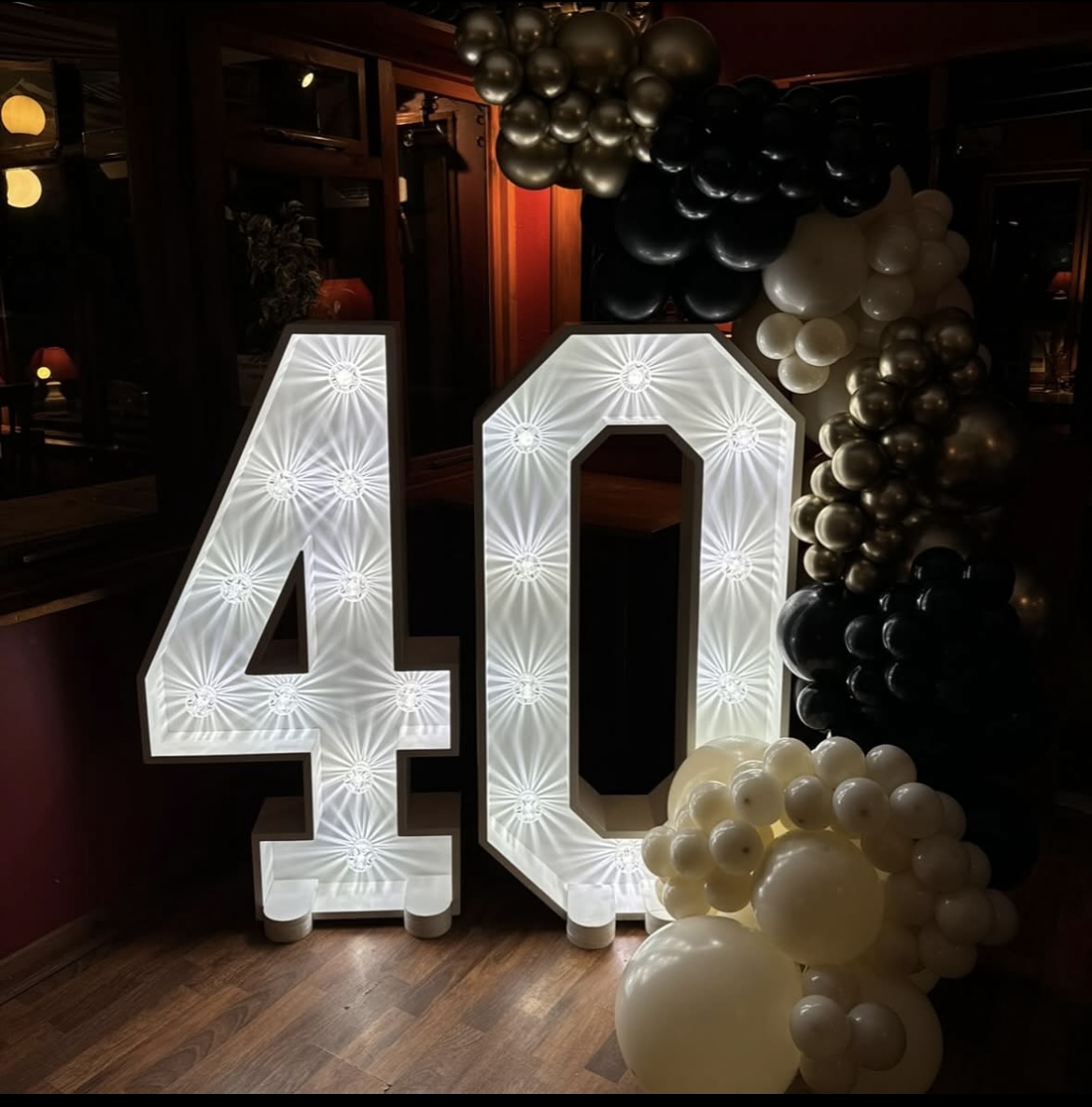 D1 4ft white led light up numbers 1 13 16 18 21 30 40 50 60 70 80 ...
