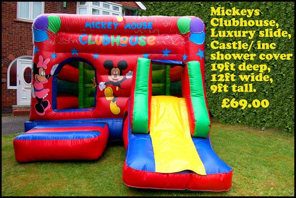 Mickey Mouse Clubhouse Deluxe Bounce and Front Slide Castle - Bouncy ...