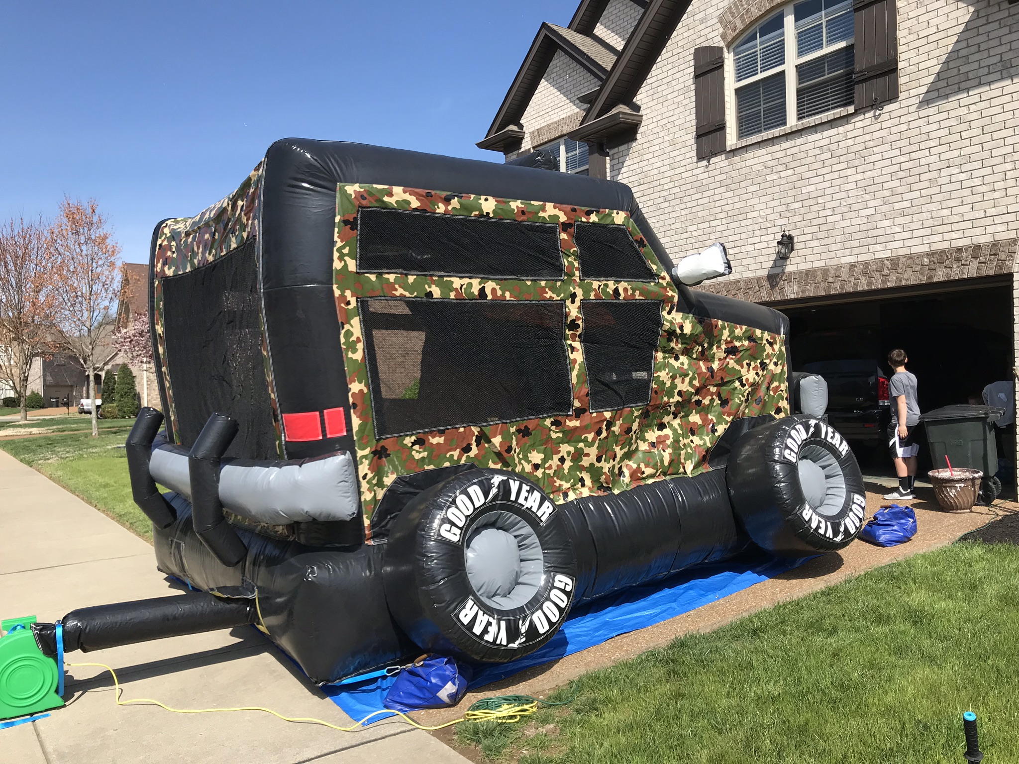 dump truck bounce house