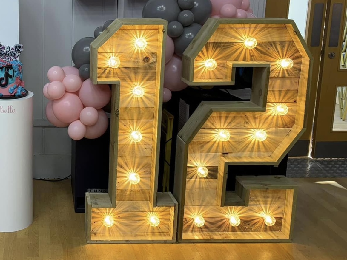LED Light Up Number Hire - Hire in Hersham, Walton on Thames, Weybridge ...