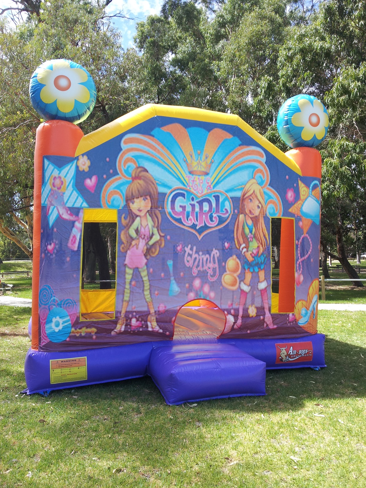 Girl Thing Bouncy Castle Amusement Ride Hire In Perth