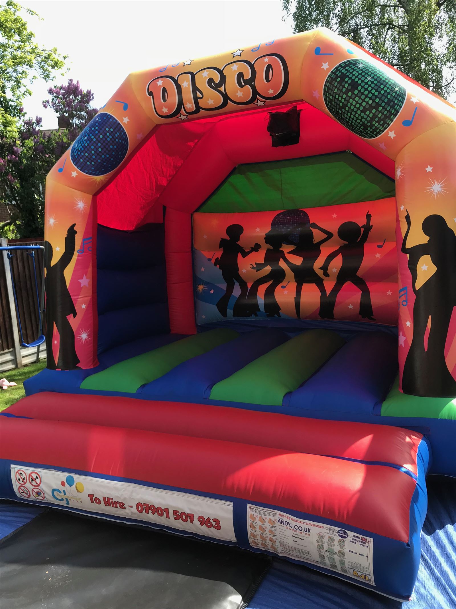 12ft X 12ft Disco Bouncy Castle - Party Entertainment In Nottingham And 