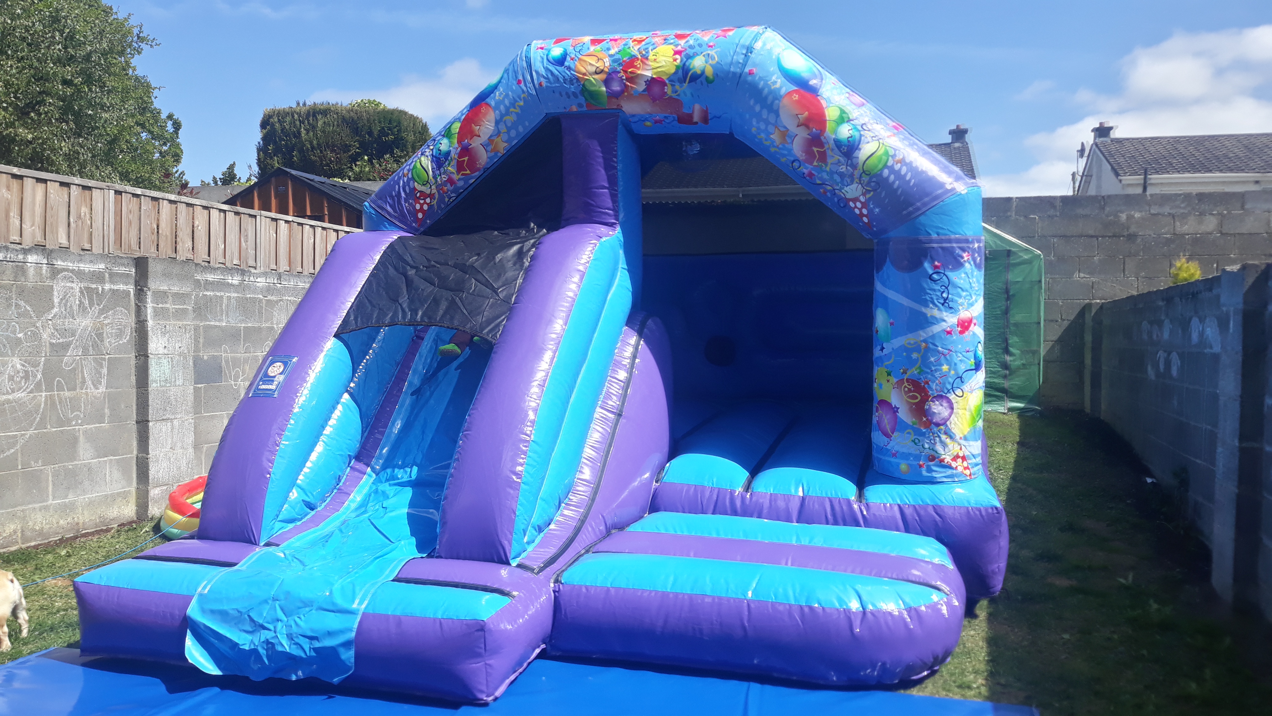 bouncy castle with slide to hire