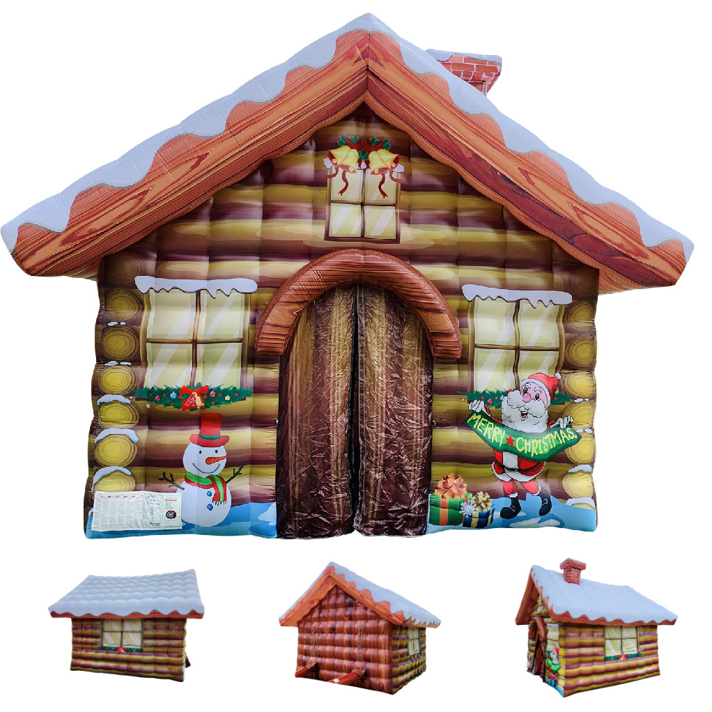 BBOL 153 13x13x11.9ft Santas grotto cabin 1 Christmas Bouncy Castle Manufacture Sales in United Kingdom Leeds London France Spain