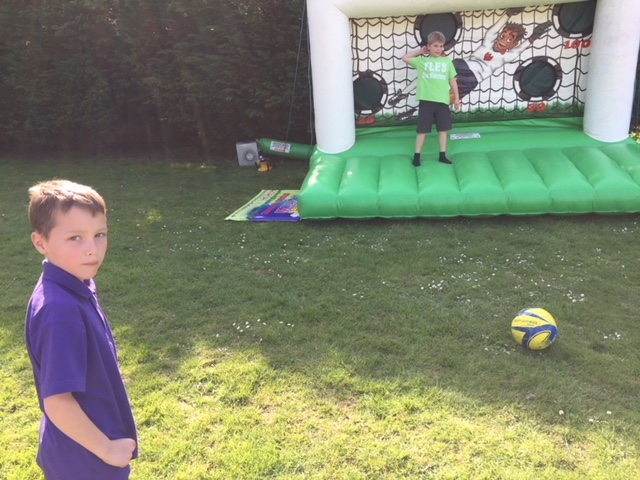 Inflatable Beat The Goal Keeper - Bouncy Castle Hire and soft play