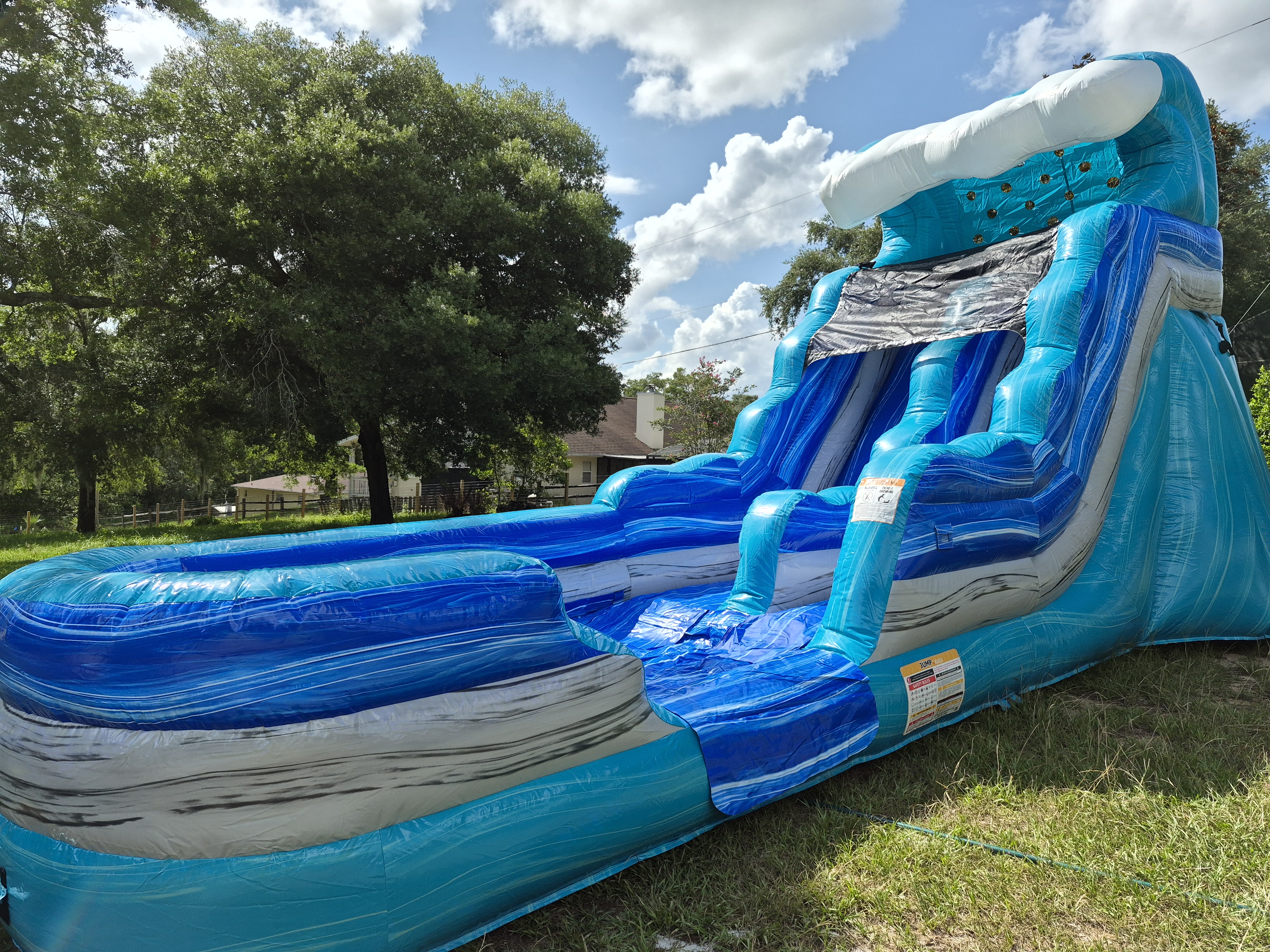 Tidal Wave Racer Inflatable 15ft Tidal Wave Waterslide with splash pad - Hire in Lake, Sumter and ...