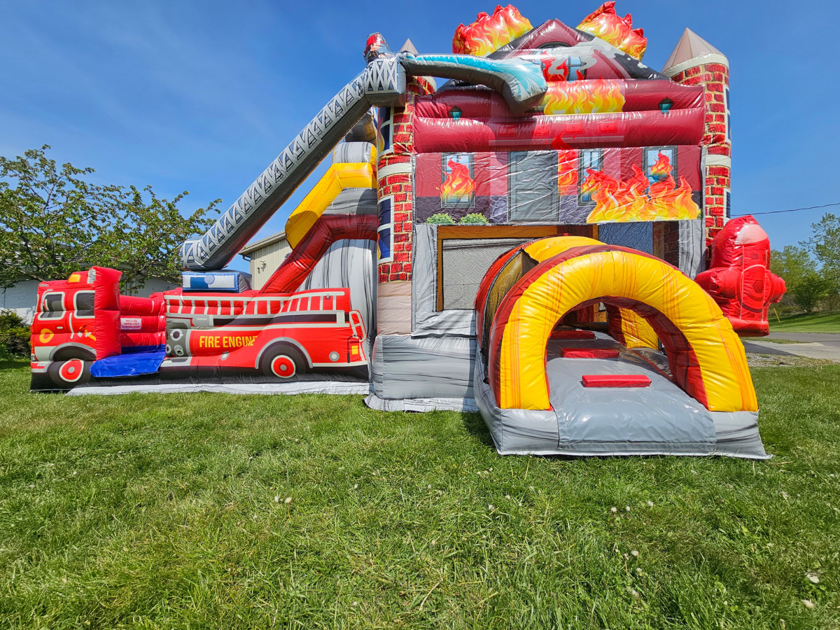 Fire Truck Bounce House And Dry Slide Rental - Hire in NY