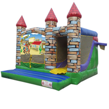 Wild West Banner Bounce + Slide Bouncy Castle