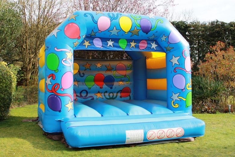 Blue Celebration Bouncy Castle Hire in Surrey & Berkshire