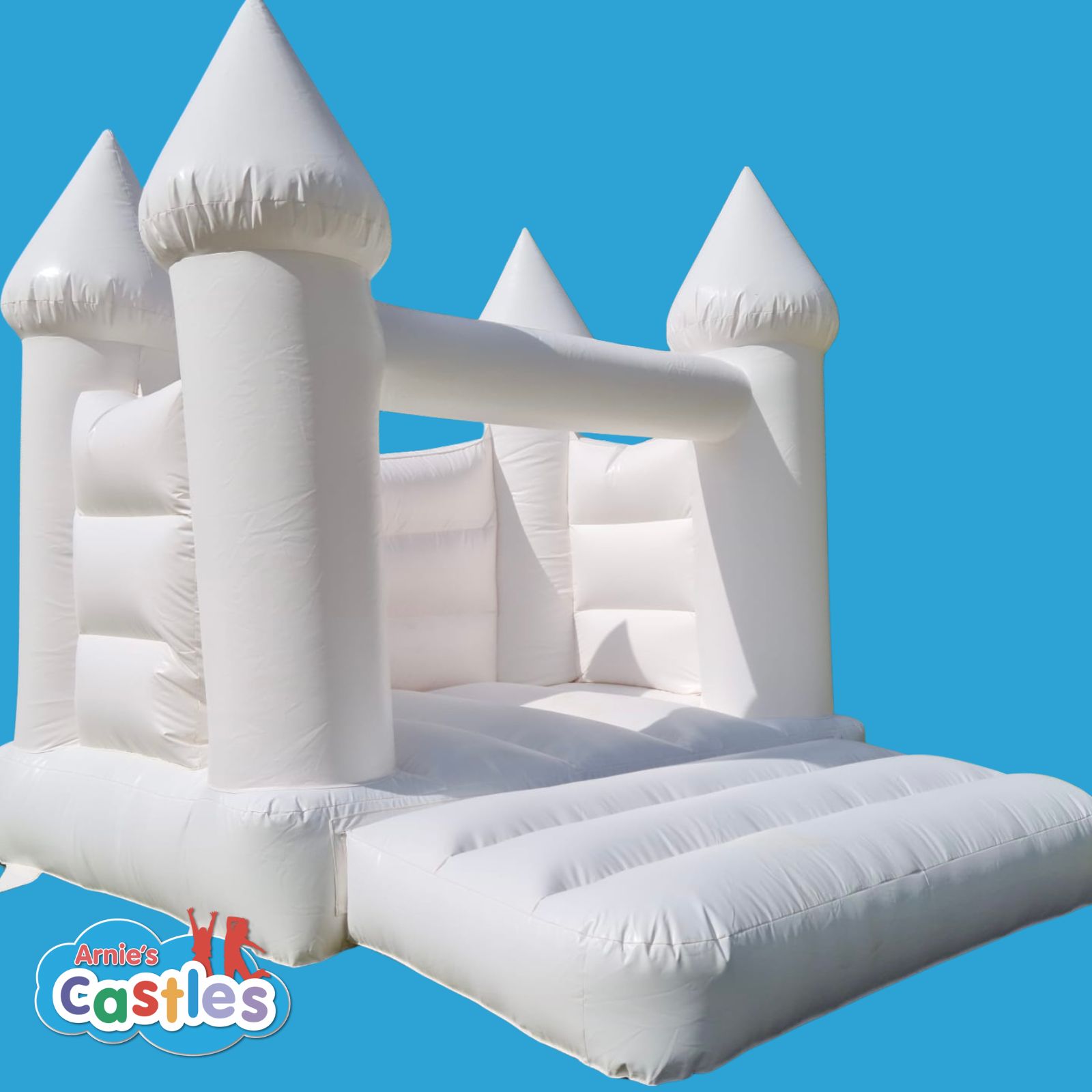 Elegant White Bouncy Castle Hire - Elevate Your Event with Bouncy Boo