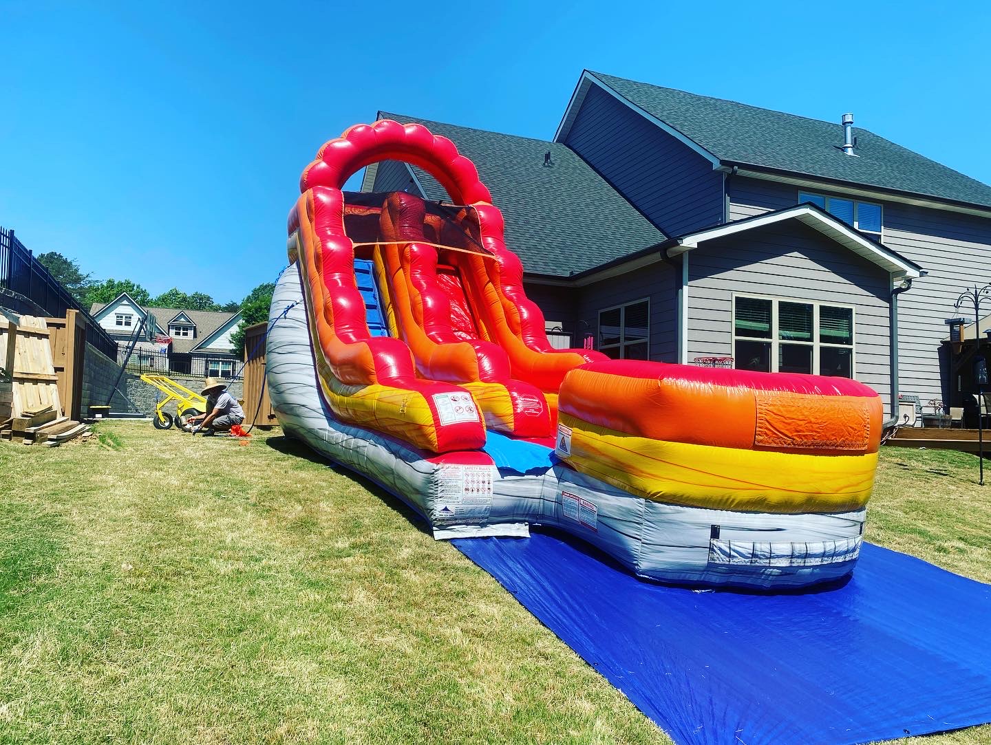 15’ Lava Waterslide - Bounce House and Waterslide Rentals in Gray Court ...